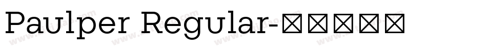 Paulper Regular字体转换